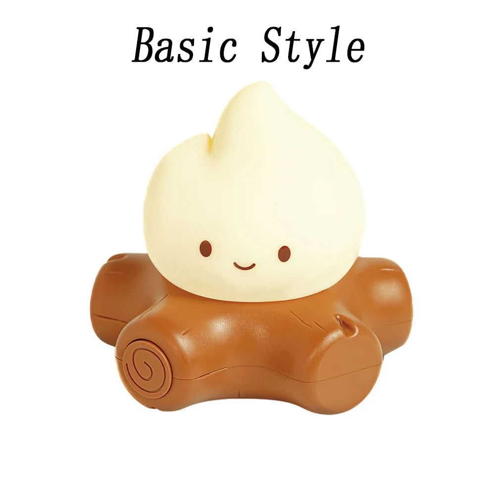 Veilleuse Feu de Camp LED avec Bruit Blanc – Lampe d’Ambiance pour Chambre d’Enfant