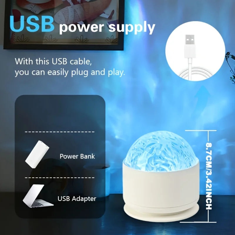 HOMEFISH Aurora Glow Projector Light Bar Midnight Halo Party Atmosphere Night Light for Christmas Halloween Gift Decoration