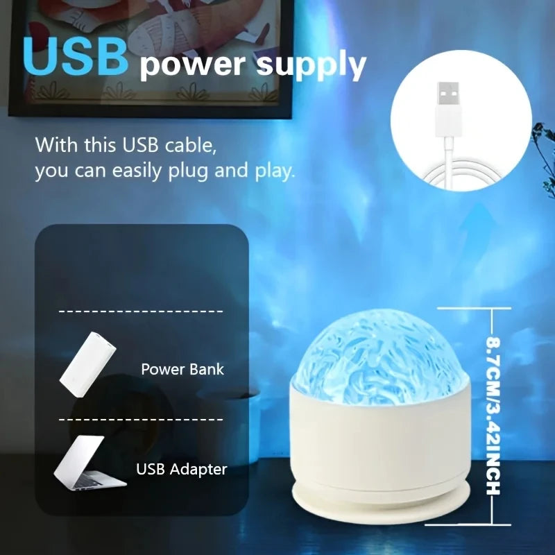 HOMEFISH Aurora Glow Projector Light Bar Midnight Halo Party Atmosphere Night Light for Christmas Halloween Gift Decoration