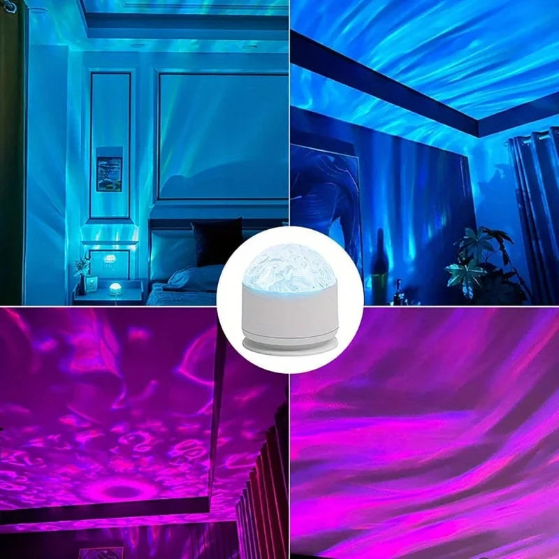 HOMEFISH Aurora Glow Projector Light Bar Midnight Halo Party Atmosphere Night Light for Christmas Halloween Gift Decoration