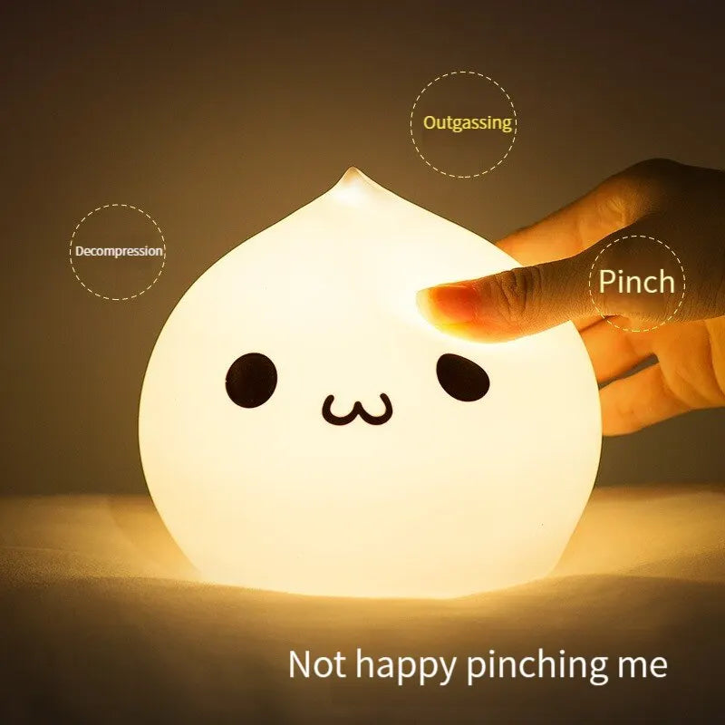 Veilleuse Enfant Goutte d’Eau – Lampe de Nuit 7 Couleurs Tactile pour Chambre