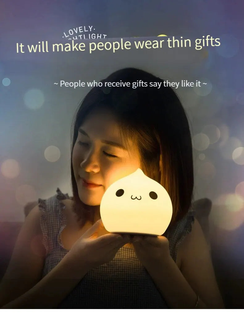 Veilleuse Enfant Goutte d’Eau – Lampe de Nuit 7 Couleurs Tactile pour Chambre