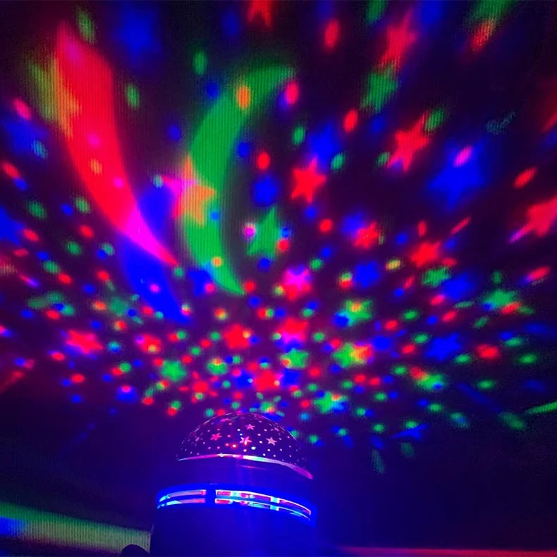 7 Modes RGB Night Lights LED Projector Light Starry Moon Projection Lamp 5V USB for Kids Present Christmas Gift Room Decorations