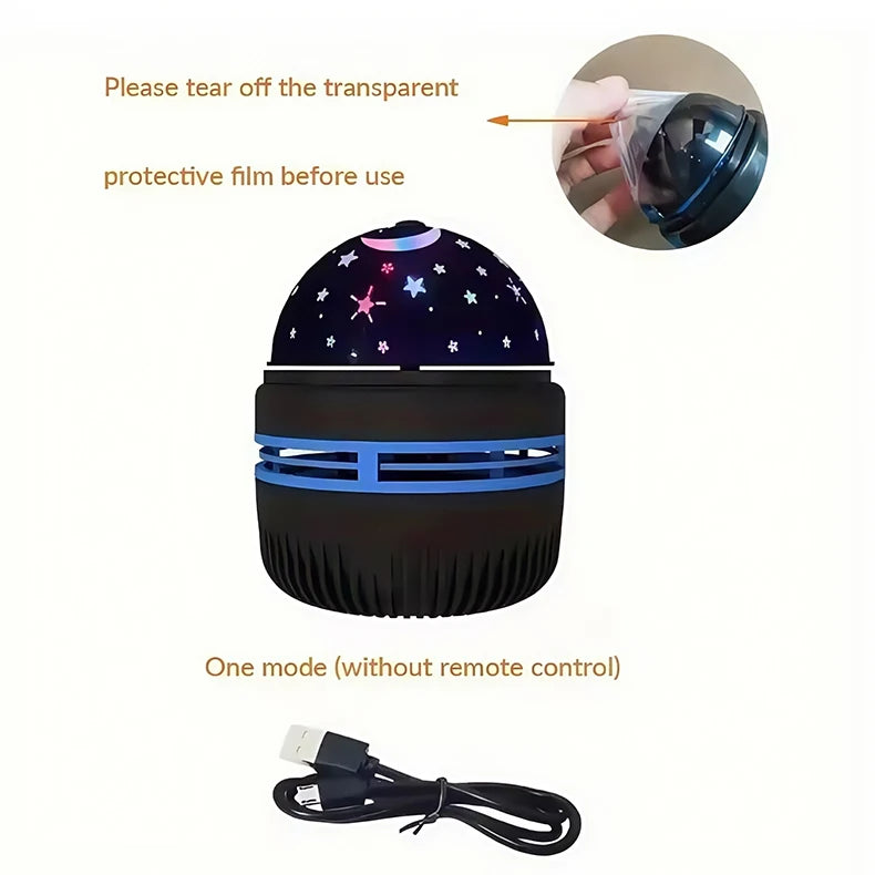 7 Modes RGB Night Lights LED Projector Light Starry Moon Projection Lamp 5V USB for Kids Present Christmas Gift Room Decorations