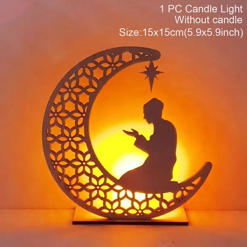 EID Mubarak Wooden Pendant Ramadan Decoration For Home Islamic Muslim Party Decor EID Gifts Abaya AL Adha Kareem