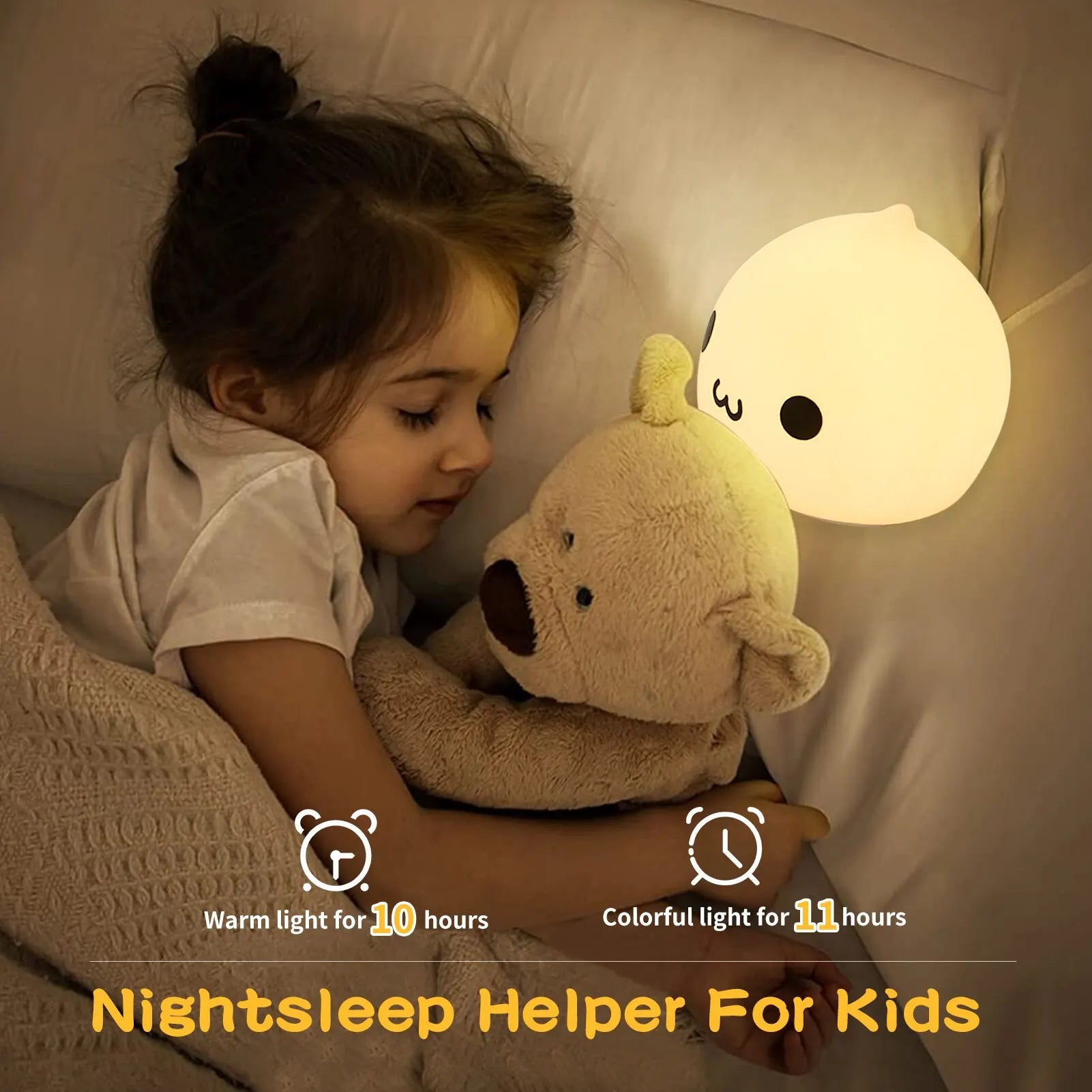 Veilleuse Enfant Goutte d’Eau – Lampe de Nuit 7 Couleurs Tactile pour Chambre