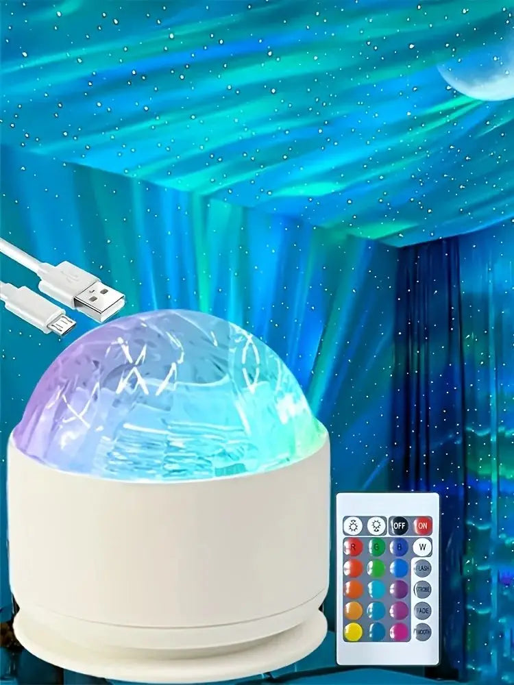 HOMEFISH Aurora Glow Projector Light Bar Midnight Halo Party Atmosphere Night Light for Christmas Halloween Gift Decoration